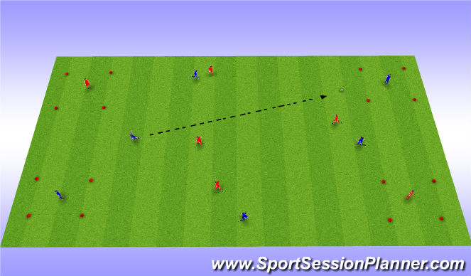 Football/Soccer Session Plan Drill (Colour): Game based