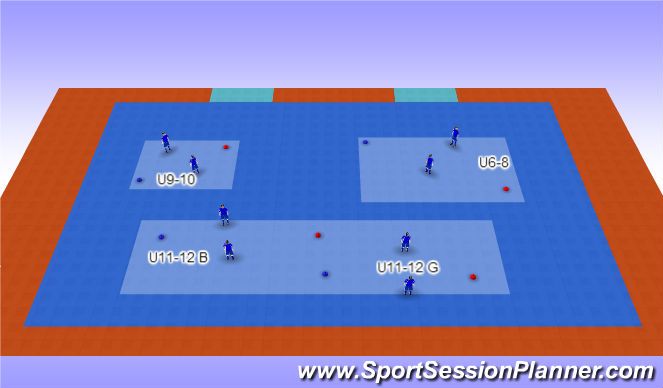 Futsal Session Plan Drill (Colour): Color Cones