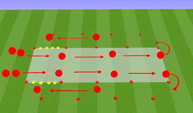 Football/Soccer Session Plan Drill (Colour): FIFA 11+ - WARM UP