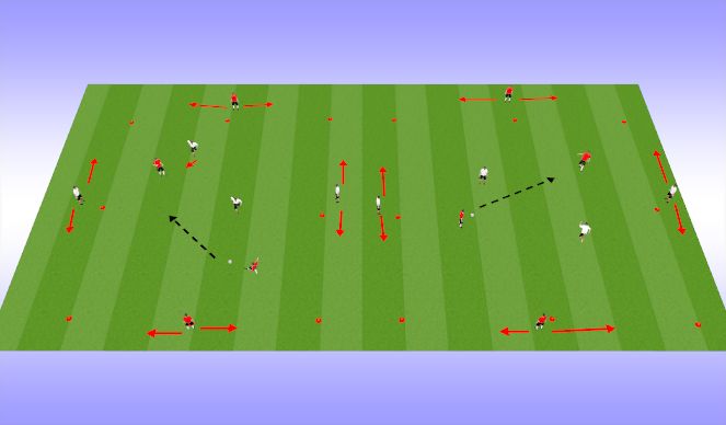 Football/Soccer Session Plan Drill (Colour): Rondo 2v2+2