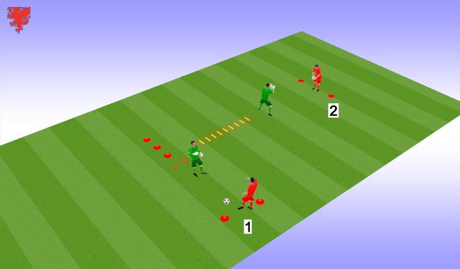 Football/Soccer Session Plan Drill (Colour): Warm up