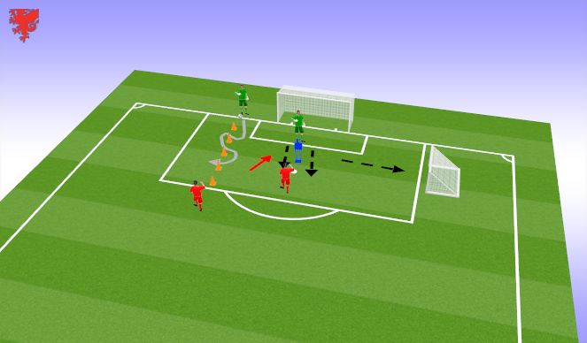 Football/Soccer Session Plan Drill (Colour): EX1