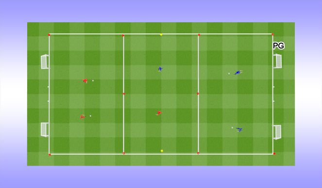 Football/Soccer Session Plan Drill (Colour): SS Condition Game #2 : Dribble Across Silver Lake  