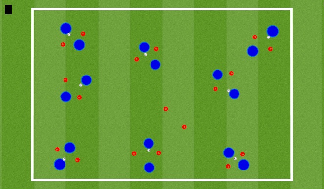 Football/Soccer Session Plan Drill (Colour): Warm Up- 1