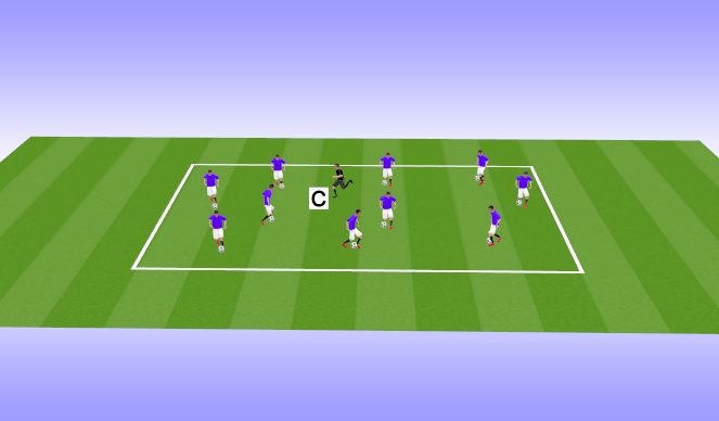 Football/Soccer Session Plan Drill (Colour): zombie tag