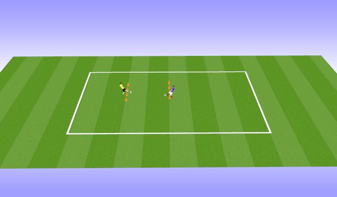 Football/Soccer Session Plan Drill (Colour): cone wars