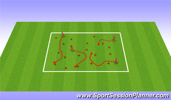 Football/Soccer Session Plan Drill (Colour): Movements
