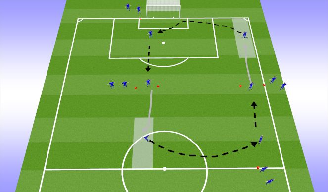 Football/Soccer Session Plan Drill (Colour): Warm-Up