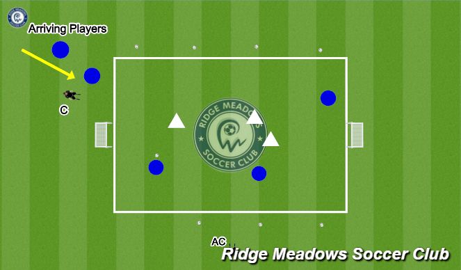 Football/Soccer Session Plan Drill (Colour): Arrival Activity (10 Minutes)