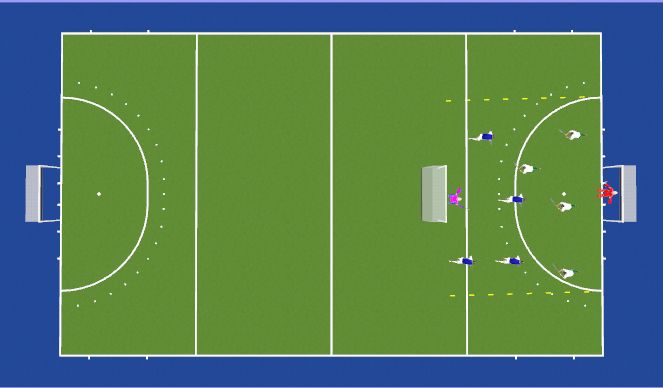 Hockey Session Plan Drill (Colour): 4 v 4