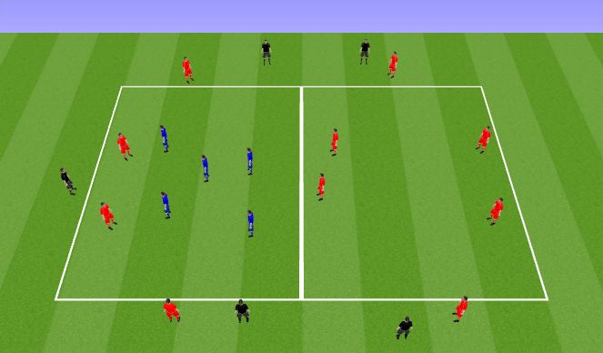 Football/Soccer Session Plan Drill (Colour): SSG 6V5