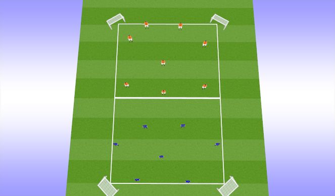 Football/Soccer Session Plan Drill (Colour): Rondos 