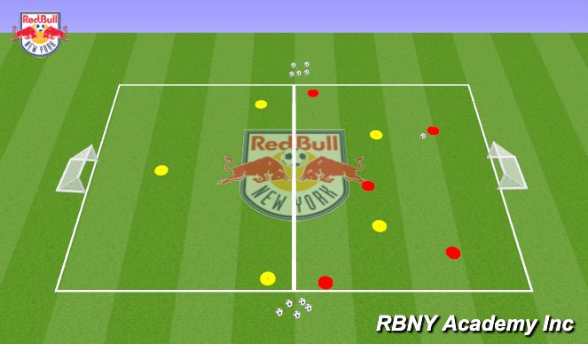 Football/Soccer Session Plan Drill (Colour): Breaking lines 