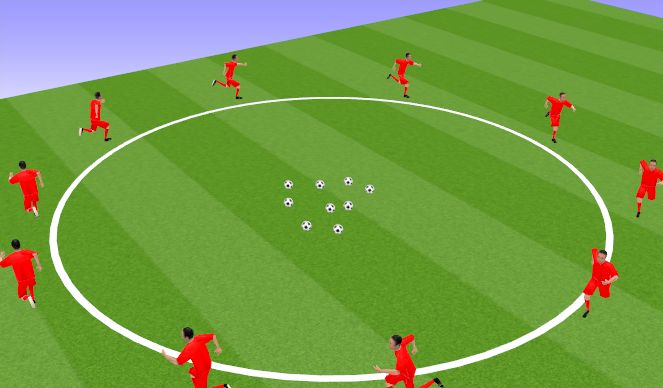 Football/Soccer Session Plan Drill (Colour): Musical Soccer Balls