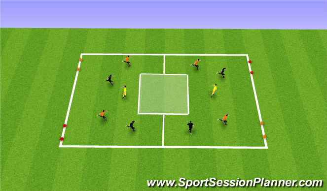 Football/Soccer Session Plan Drill (Colour): SSG