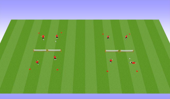 Football/Soccer Session Plan Drill (Colour): Soccer Tennis