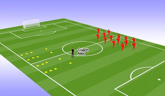 Football/Soccer Session Plan Drill (Colour): Warm-up