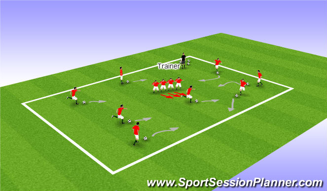 Football/Soccer Session Plan Drill (Colour): Chain game