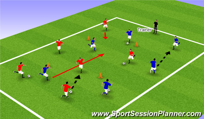 Football/Soccer Session Plan Drill (Colour): Color game