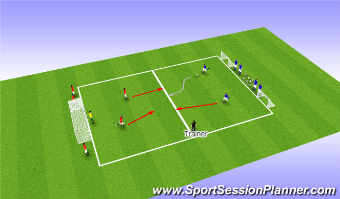 Football/Soccer Session Plan Drill (Colour): Football game 1