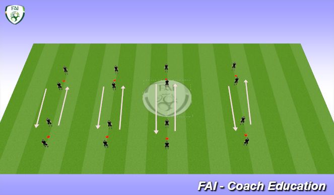 Football/Soccer Session Plan Drill (Colour): Warm Up