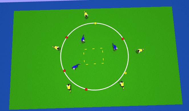 Hockey Session Plan Drill (Colour): S&B Warm Up