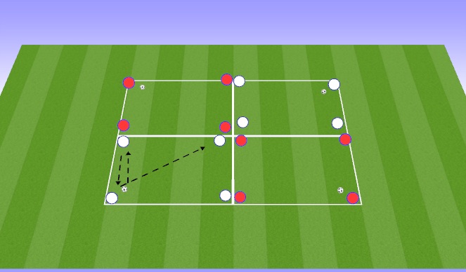 Football/Soccer Session Plan Drill (Colour): Passing & Moving Square