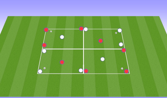 Football/Soccer Session Plan Drill (Colour): Rondos