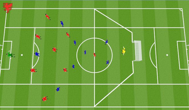 Football/Soccer Session Plan Drill (Colour): SSG