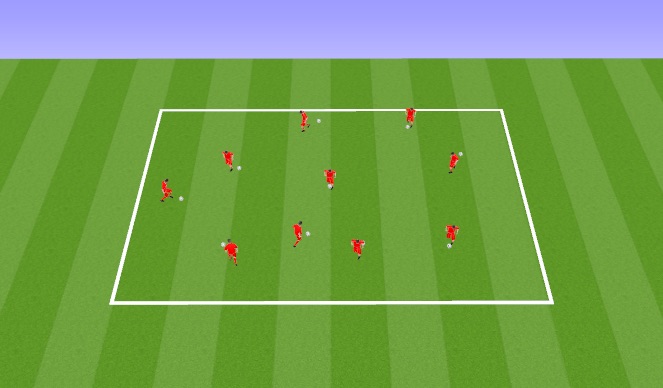 Football/Soccer Session Plan Drill (Colour): Free Dribble