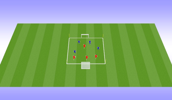 Football/Soccer Session Plan Drill (Colour): Numbers up Pole game