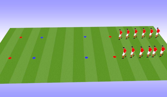 Football/Soccer Session Plan Drill (Colour): DYNAMIC WARM UP