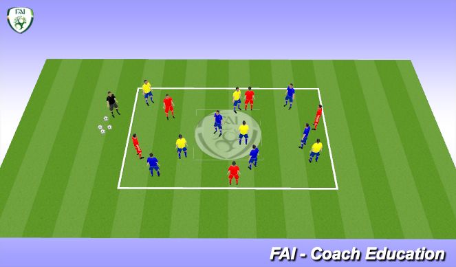 Football/Soccer Session Plan Drill (Colour): Possession