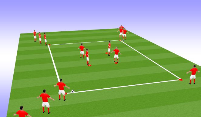 Football/Soccer Session Plan Drill (Colour): Passing