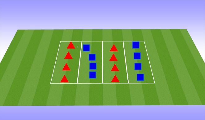 Football/Soccer Session Plan Drill (Colour): compactness warm up activation game