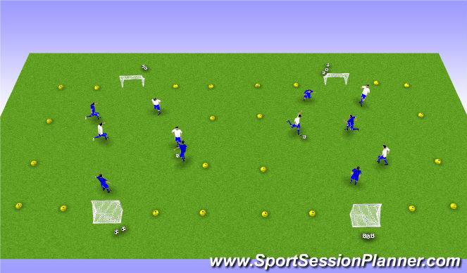 Football/Soccer Session Plan Drill (Colour): Small-Sided Games Tournament 3v3