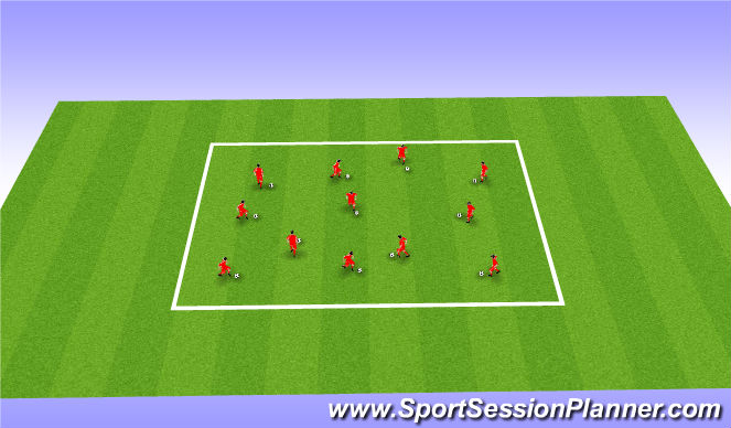 Football/Soccer Session Plan Drill (Colour): Warm Up