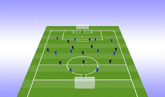 Football/Soccer Session Plan Drill (Colour): 10vs8+2