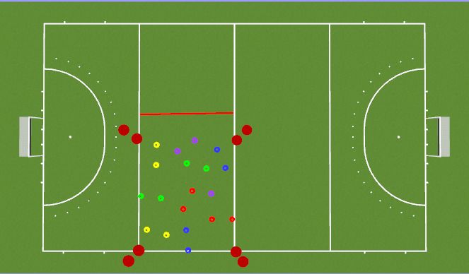 Hockey Session Plan Drill (Colour): Carry By Color