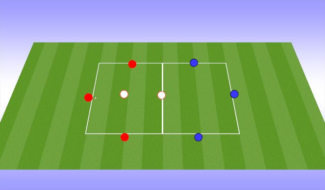 Football/Soccer Session Plan Drill (Colour): 3v1 