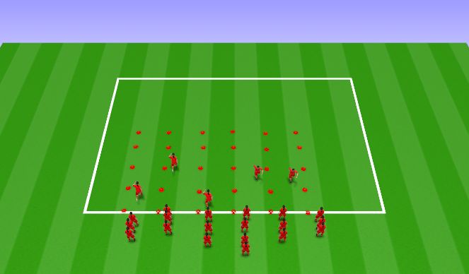 Football/Soccer Session Plan Drill (Colour): Warm Up