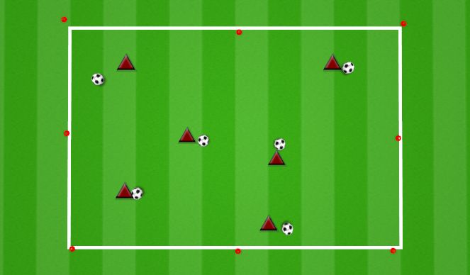 Football/Soccer Session Plan Drill (Colour): GRID DRIBBLE