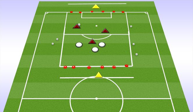 Football/Soccer Session Plan Drill (Colour): USING GOALKEEPERS