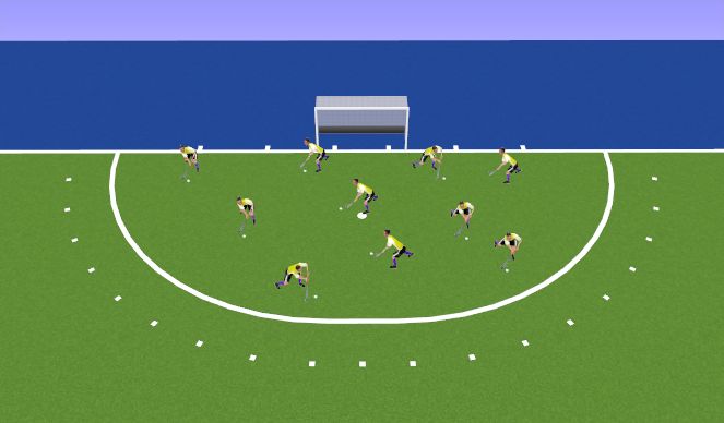 Hockey Session Plan Drill (Colour): Ball carrying