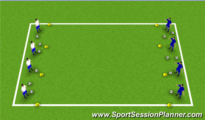 Football/Soccer Session Plan Drill (Colour): Warm Up