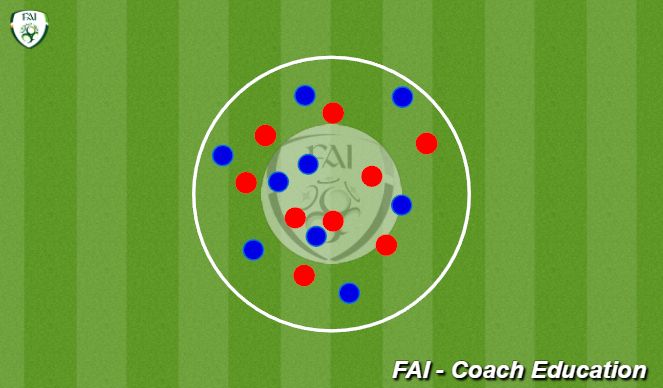 Football/Soccer Session Plan Drill (Colour): Warm Up + Strenching