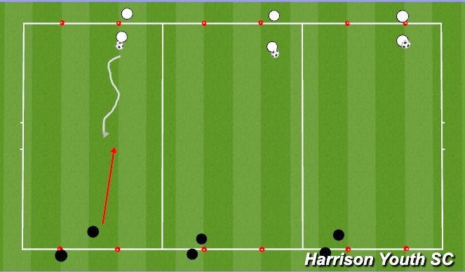 Football/Soccer Session Plan Drill (Colour): 1v1 to gate 