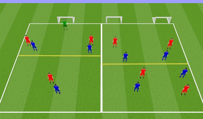 Football/Soccer Session Plan Drill (Colour): SSG Cond. 1