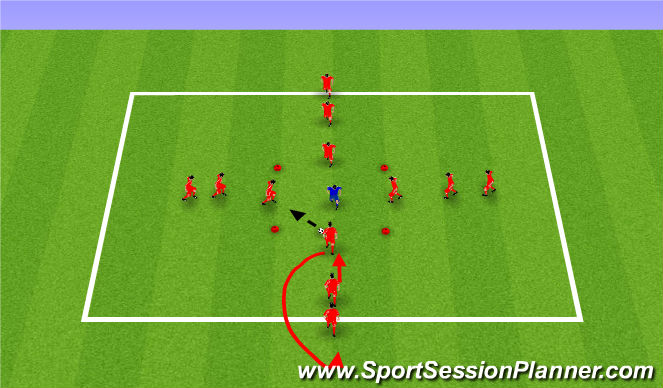 Football/Soccer Session Plan Drill (Colour): Rondo