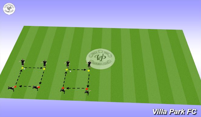 Football/Soccer Session Plan Drill (Colour): Passing - 4